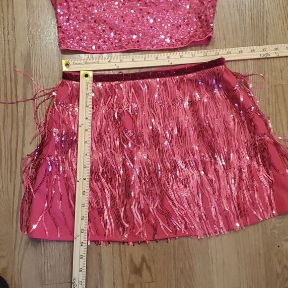 CIDER DARK PINK FUCHSIA RED SEQUIN BARBIE 1989 SET HOLIDAY PARTY SMALL MEDIUM - Picture 12 of 12